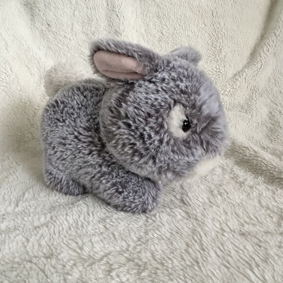Animal Adventure Grey Baby Bunny Rabbit 7” Spring Easter Plush Toy - Picture 1 of 5